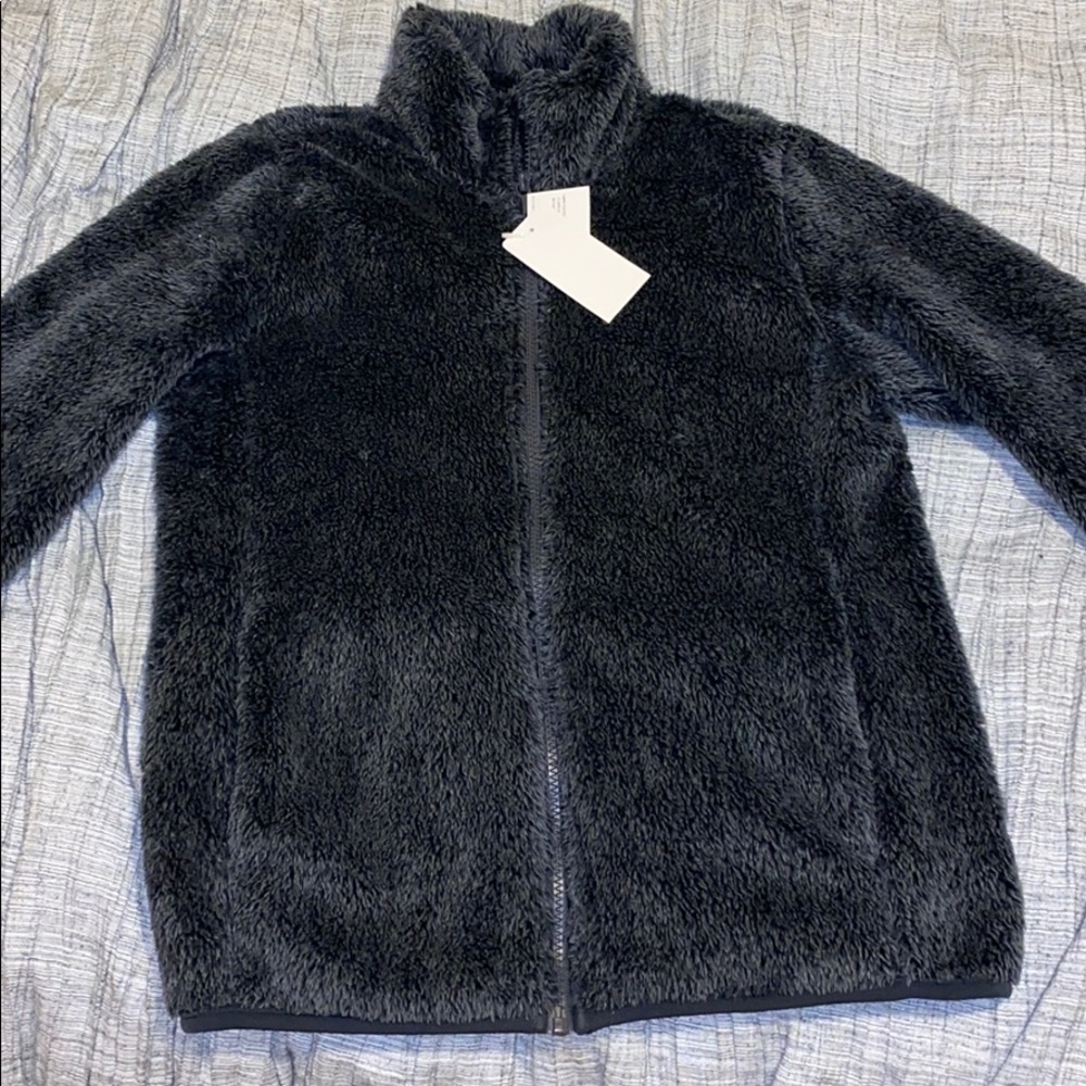 Uniqlo fuffy fleece small gray